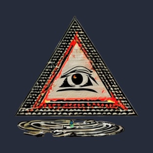 Illuminati Egypt Pyramid Design T-Shirt