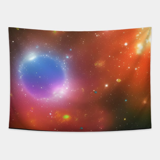 Colorful Galaxy Tapestry by SmartPufferFish