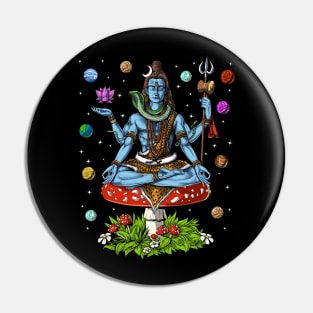 Lord Shiva Mushroom Meditation Pin