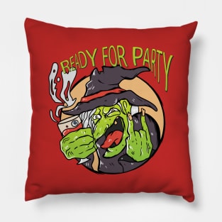 Witch Ready For Party Pillow