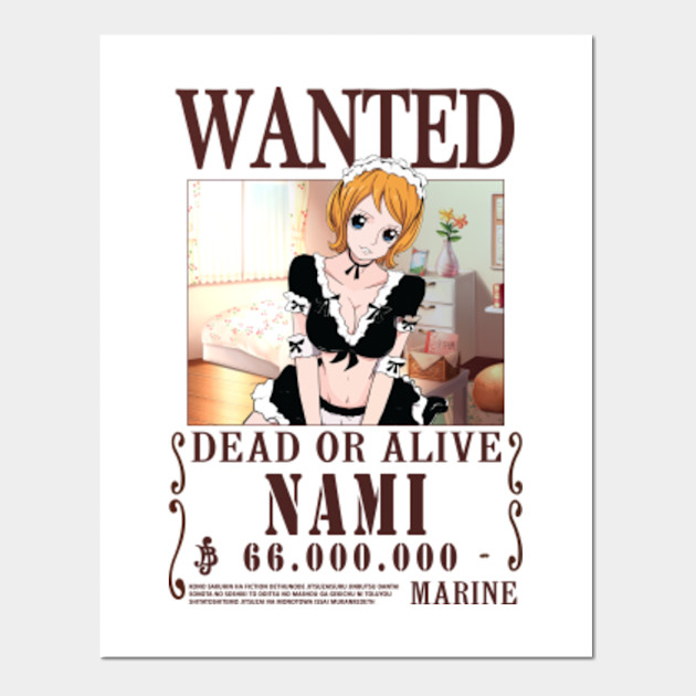 Nami One Piece Wanted Nami One Piece Posters And Art Prints Teepublic