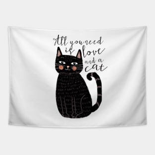 All you need is love and a cat Art Print Cat wall Art || Cat lover gift || pet wall hanging  || Mia Charro Poster Tapestry