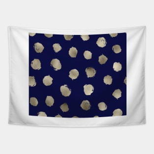 Royal navy - golden dots Tapestry