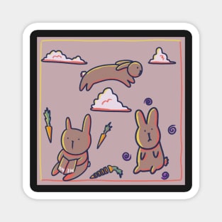 funny bunnies Magnet