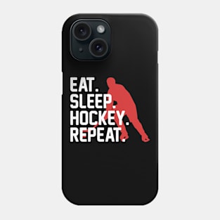 Eat Sleep Hockey Repeat Phone Case