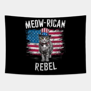 meow-rican rebel Tapestry