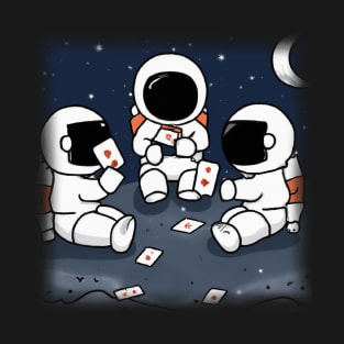 Astronaut Playing Cards In Space T-Shirt