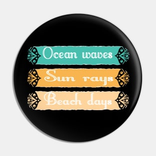 ocean waves, sun rays, beach days, beach shirt,surf, surfer,shirt, summer shirt, Pin