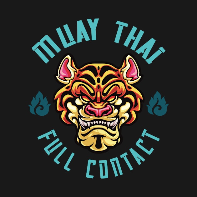 Muay Thai Tiger Martial Arts Fighter by Foxxy Merch