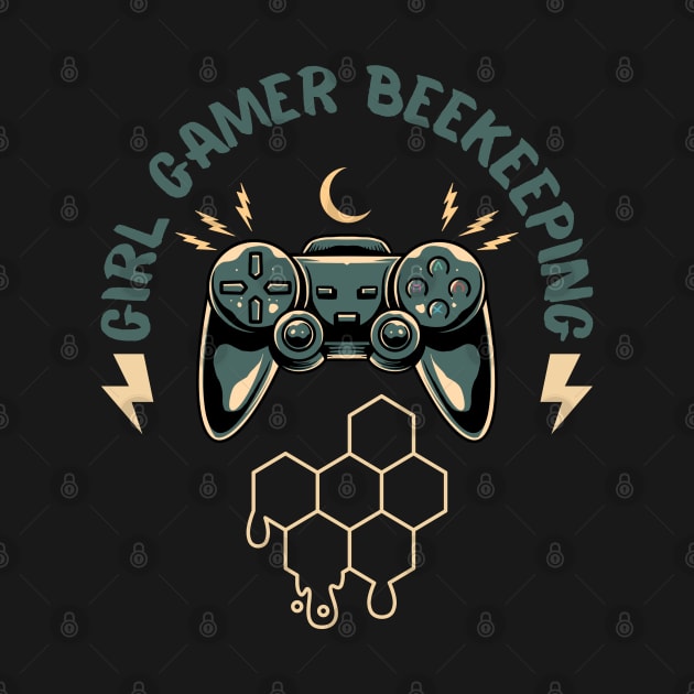 girl gamer beekeeping by Myartstor 