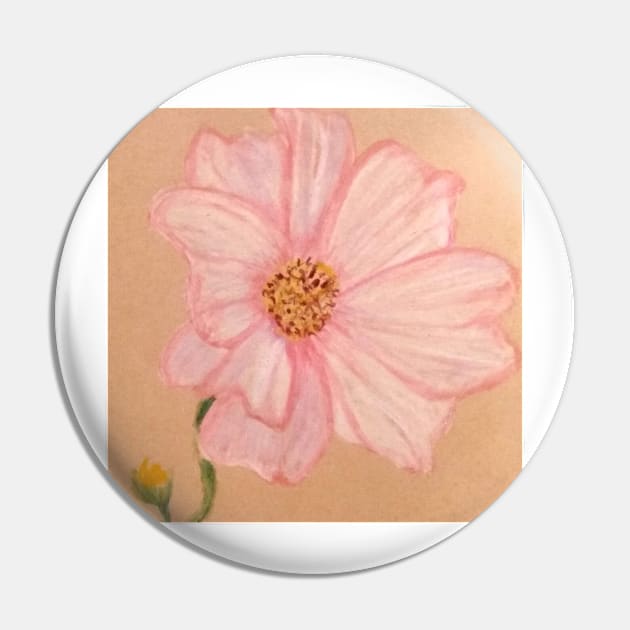 Pink flower Pin by Rawcanvas