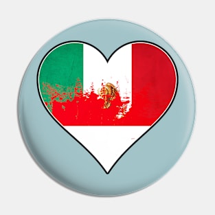 Mexican and Indonesian Heart Mix Heritage Flag Pin