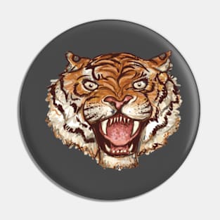 Angry tiger Pin