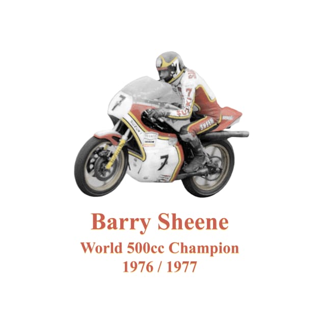 Barry Sheene, Moto GP Legend Motorbike Racer Champion by JonDelorme