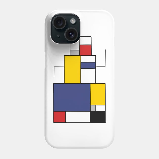 Color Block Style Snowman Phone Case by KatieMorrisArt