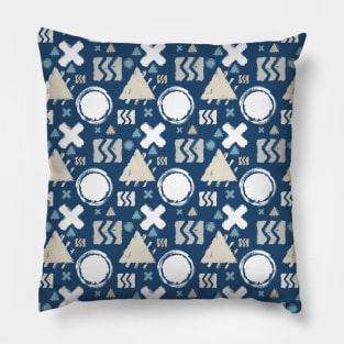 ❆ Winter Geometrix ❆ Vintage Retro Mid Century abstract pattern Pillow