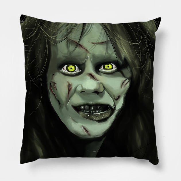 The Face Of Horror Pillow by OCDVampire