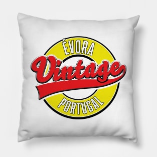 évora portugal vintage style logo Pillow