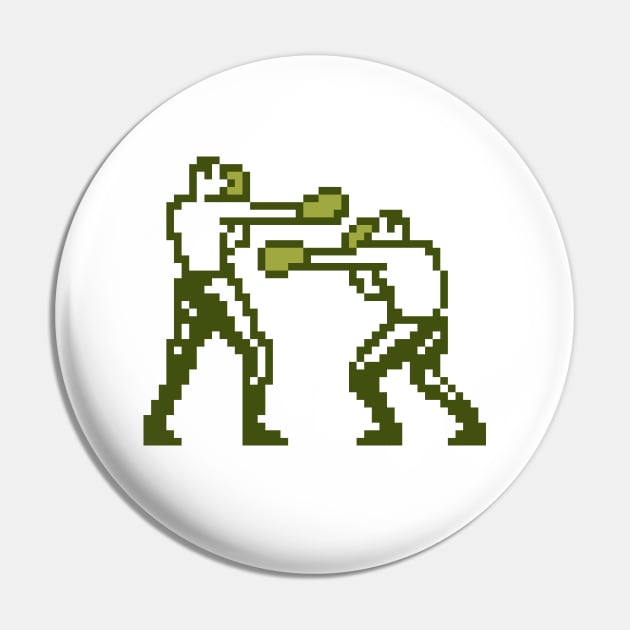 Boxing Men Pixel Retro Videogame Pin by CyberRex