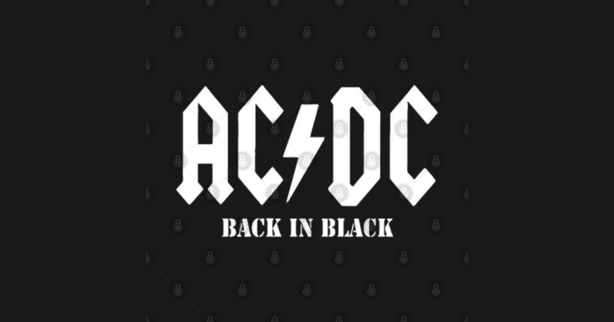 ACDC Back In Black - Acdc - Sticker | TeePublic