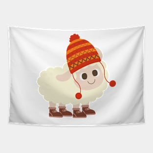 Cute Autumn Sheep Tapestry