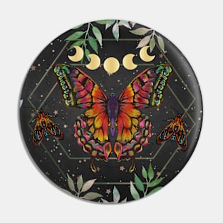 Mystic Botanical Butterfly Scene 5 Pin