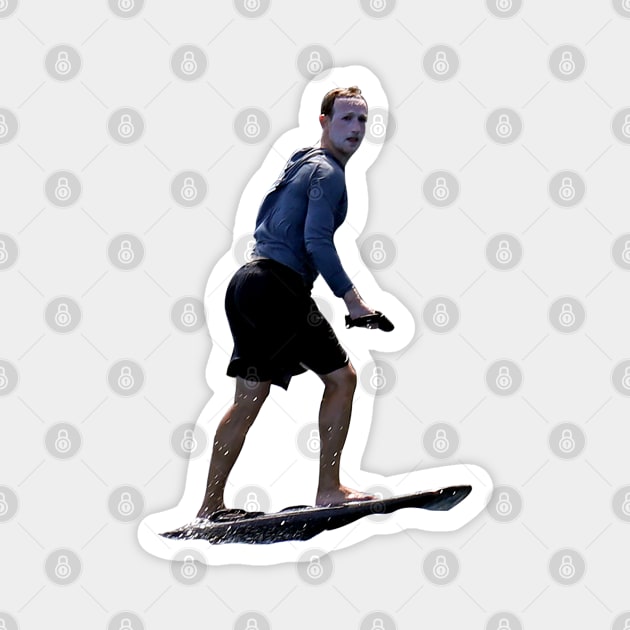 Zuckerberg Sunscreen Surfer Magnet by Howchie