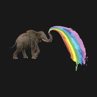 Elephant Spraying Rainbow T-Shirt