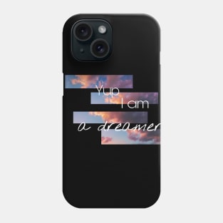 Dreamer aesthetics minimalism sky clouds personalized gift idea Phone Case