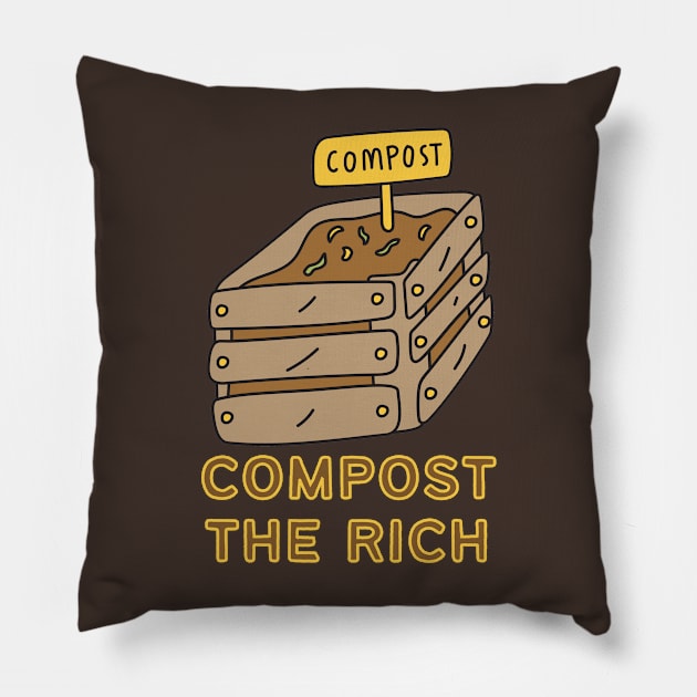 Compost the Rich Pillow by Caring is Cool