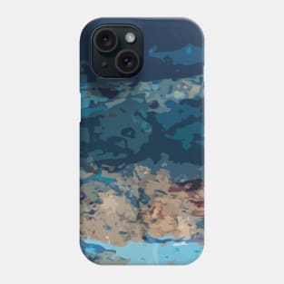 Abstraction (Acrylic Paint & Blue Glass Bottles) Phone Case