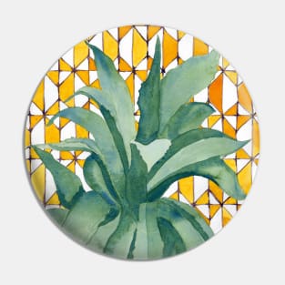 Yellow tile agave Pin