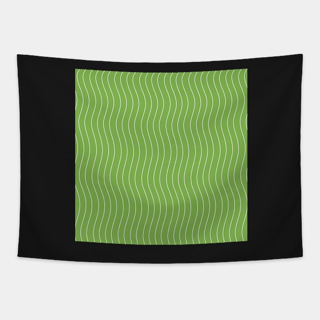 Green Apple Waves Tapestry by SarahsDigiArt