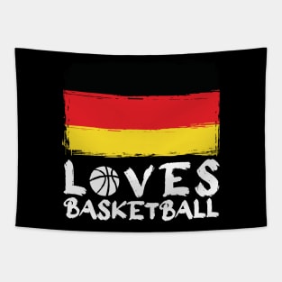 Germany Loves Basketball Tapestry