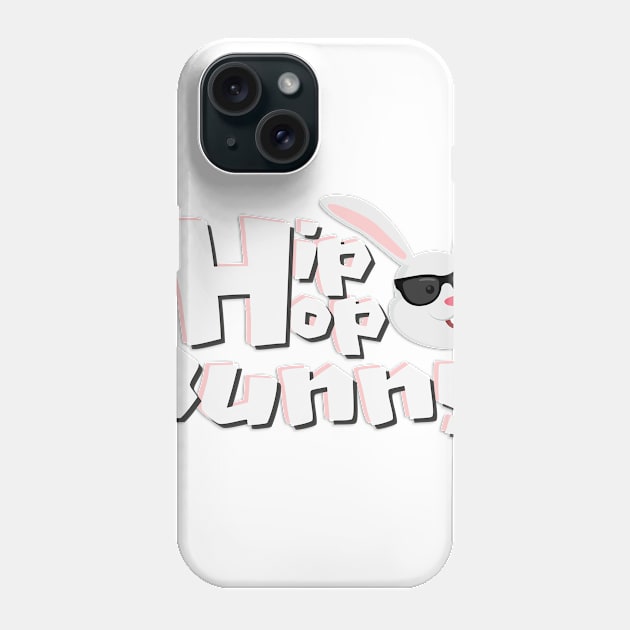 Hip Hop Bunny Face Funny Easter Kids Boys Girls Phone Case by macshoptee