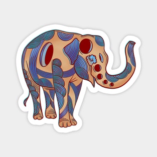 Happy little decorated elephant Magnet