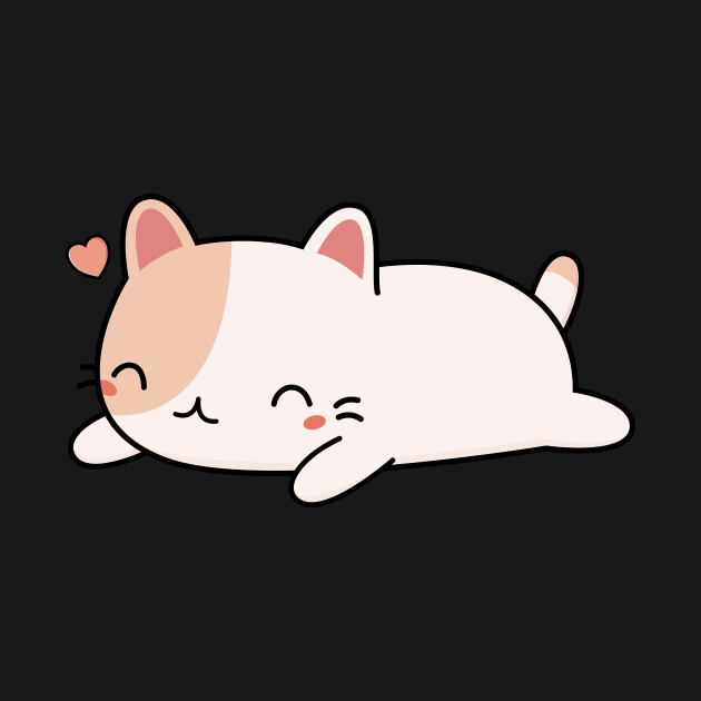 Super Lazy Kawaii Cat by happinessinatee