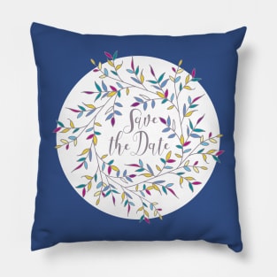 Save the Date text Pillow