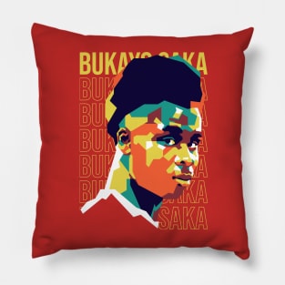 Bukayo Saka on WPAP art 2 Pillow