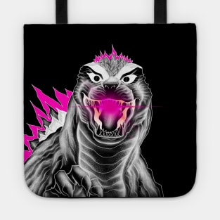 happy punk kaiju godzilla in pink style Tote