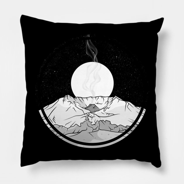 Mount Saint Helens Volcano Pillow by mailboxdisco