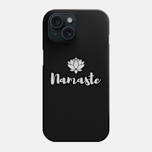 Namaste Lotus Bold - Grey Phone Case