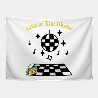 Lost in The Music Retro Music Design Tapestry