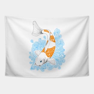 Kois et Be - Koi Ochiba Tapestry