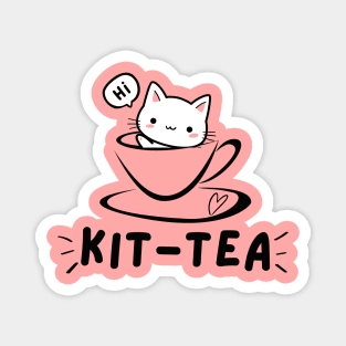 Kit-Tea Funny Cat in a Cup Magnet