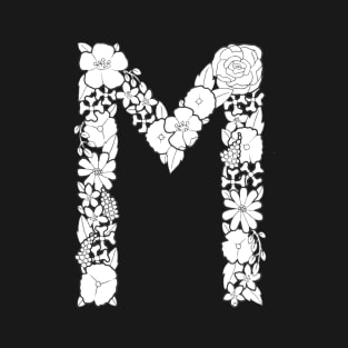 Floral Letter M T-Shirt