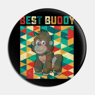 Best Buddy Gorilla Pin