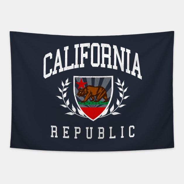 California Republic (vintage distressed look) Tapestry by robotface