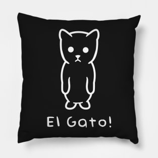 El Gato! - white Pillow