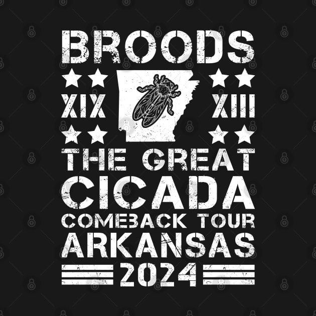 Great Cicada Comeback Tour Arkansas 2024 Cicada broods XIII and XIX in Arkansas by TeeTypo